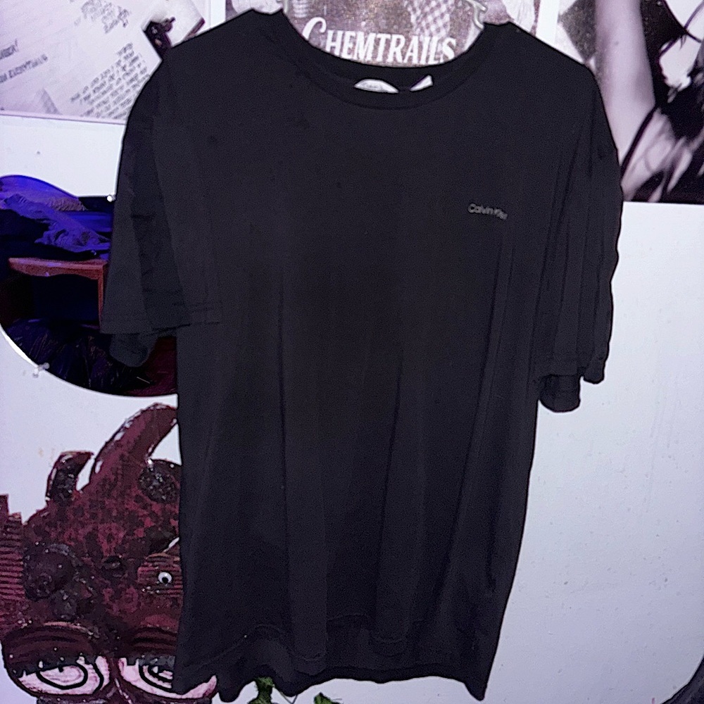 𐙚Calvin Klein oversized black branded shirt